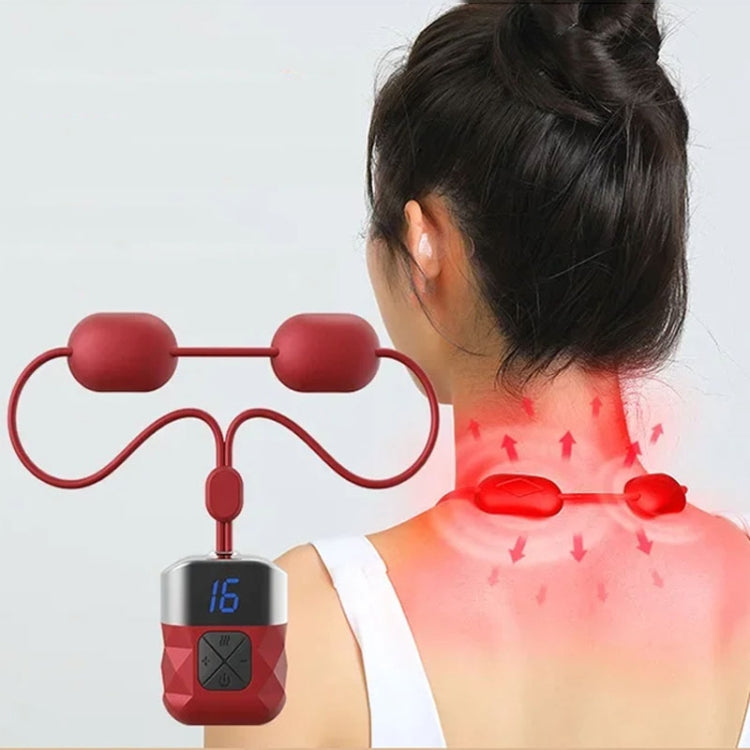 Mini Hanging Neck EMS Pulse Cervical Massager Shoulder and Neck Physiotherapy Instrument(Dark Gray)