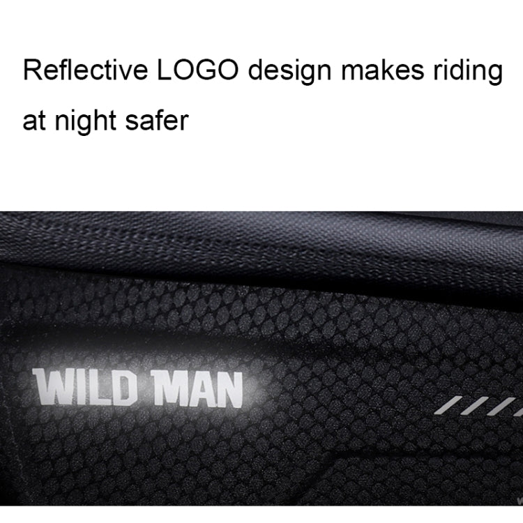 WILD MAN MS66 1.2L EVA Hard Shell Bicycle Front Beam Bag Cycling Touch Screen Phone Bag, MS66