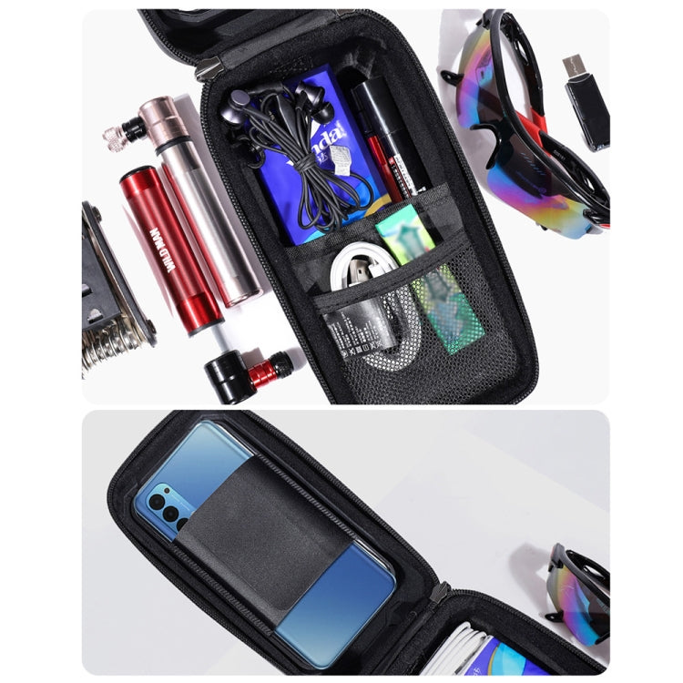 WILD MAN MS66 1.2L EVA Hard Shell Bicycle Front Beam Bag Cycling Touch Screen Phone Bag, MS66
