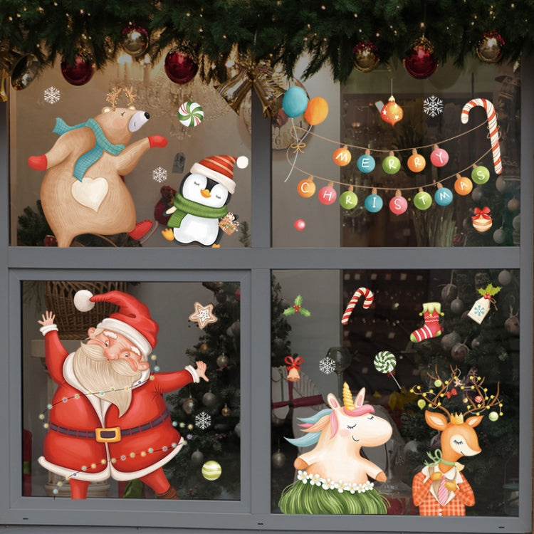 Christmas Window Decoration Poster Santa Claus Elk Snowflake Glass Wall Stickers, SD-01 45x60cm, SD-02 45x60cm, SD-03 30x90cm, SD-05 30x90cm, SD-12 30x90cm, SD-2203 30x45cm, SD-2204 30x45cm, SD-2205 30x45cm, SD-2206 45x60cm, SD-2207 45x60cm            ...