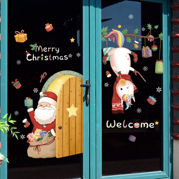 Christmas Window Decoration Poster Santa Claus Elk Snowflake Glass Wall Stickers, SD-01 45x60cm, SD-02 45x60cm, SD-03 30x90cm, SD-05 30x90cm, SD-12 30x90cm, SD-2203 30x45cm, SD-2204 30x45cm, SD-2205 30x45cm, SD-2206 45x60cm, SD-2207 45x60cm            ...