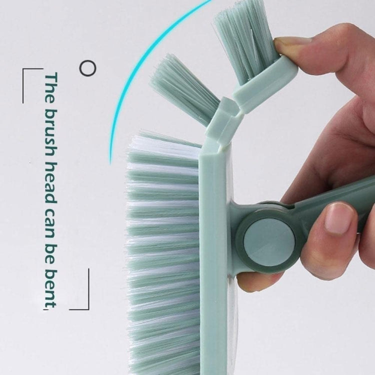 Triangular Floor Brush Long Handle Stiff Bristle Corner Crevice Brush(Light Blue)
