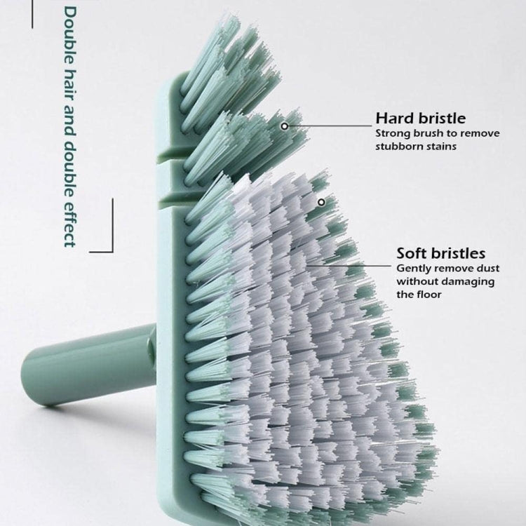 Triangular Floor Brush Long Handle Stiff Bristle Corner Crevice Brush(Light Blue)