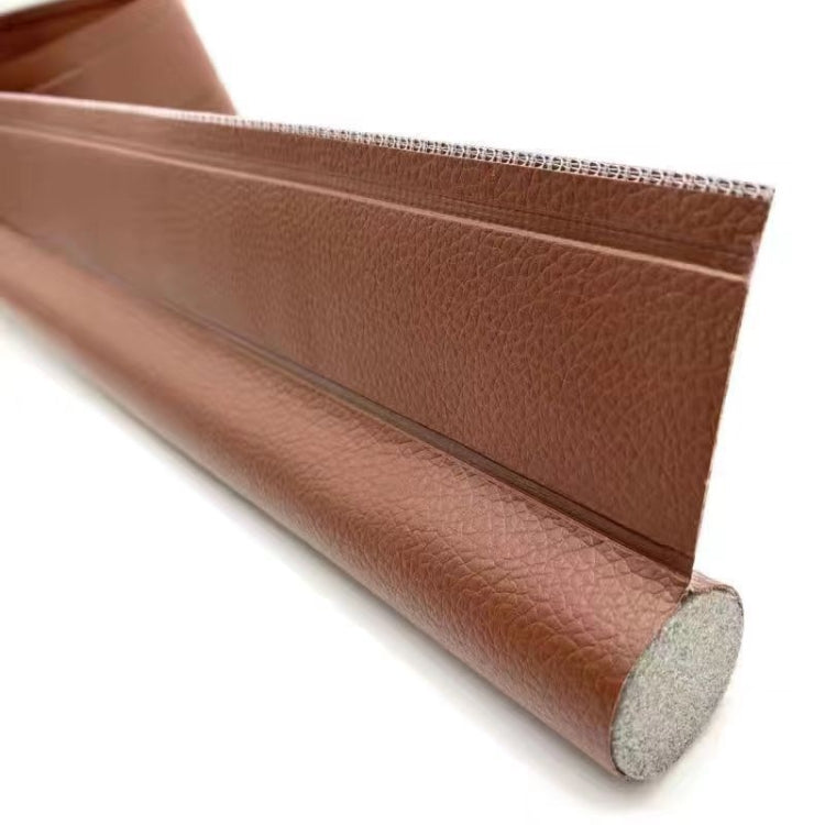 Door Bottom Seal Strip Door Seam Soundproof Windproof Sticker Door Foot Down Gap Self-Adhesive Blocking Strip(Unilateral Brown)