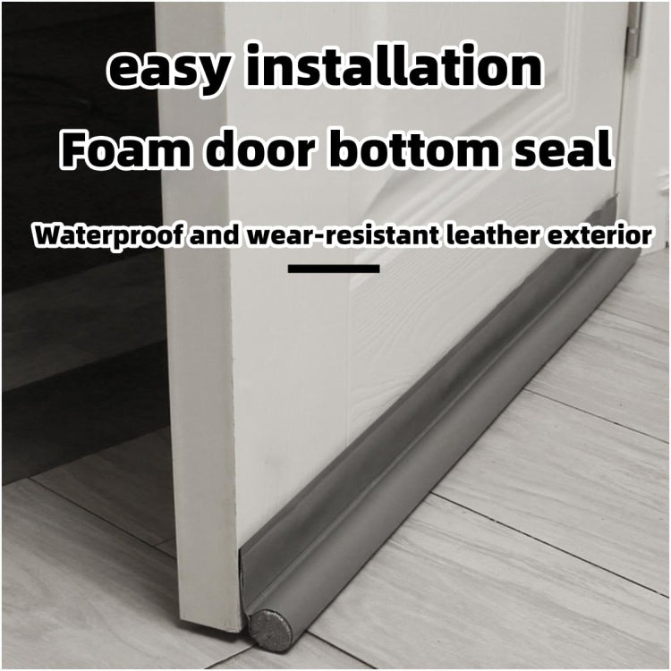 Door Bottom Seal Strip Door Seam Soundproof Windproof Sticker Door Foot Down Gap Self-Adhesive Blocking Strip(Unilateral Brown)