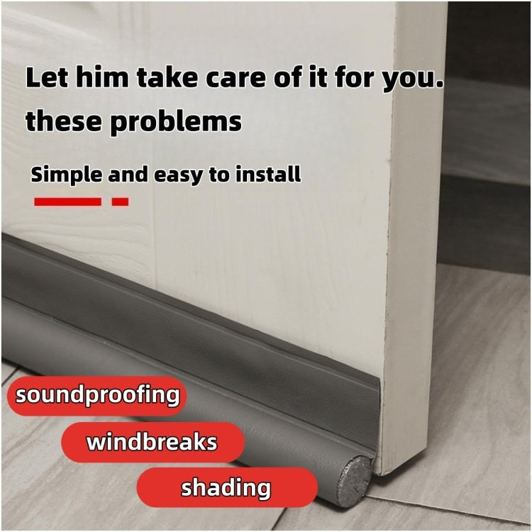 Door Bottom Seal Strip Door Seam Soundproof Windproof Sticker Door Foot Down Gap Self-Adhesive Blocking Strip(Unilateral Brown)