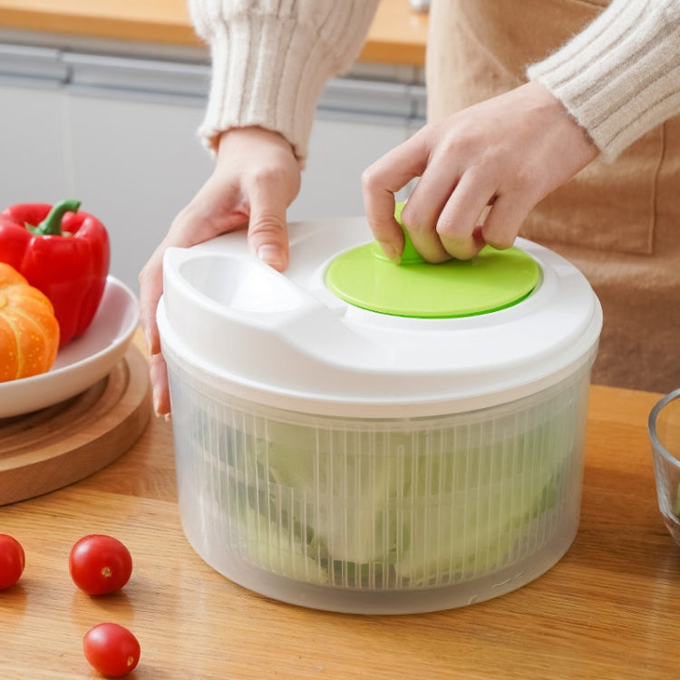 Multifunctional Vegetable Dehydrator Large Capacity Kitchen Drain Basket Household Grater Slicer(Green)