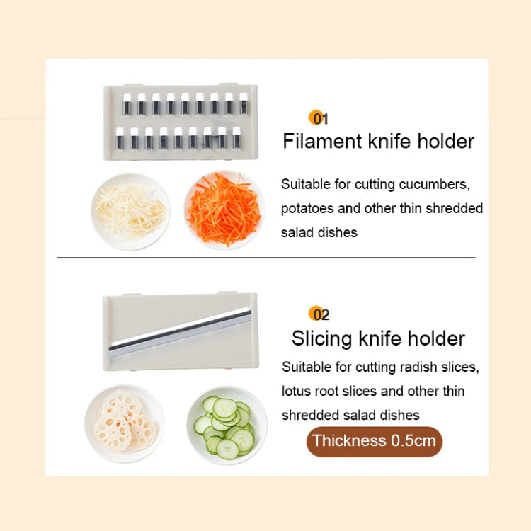 Multifunctional Vegetable Dehydrator Large Capacity Kitchen Drain Basket Household Grater Slicer(Green)