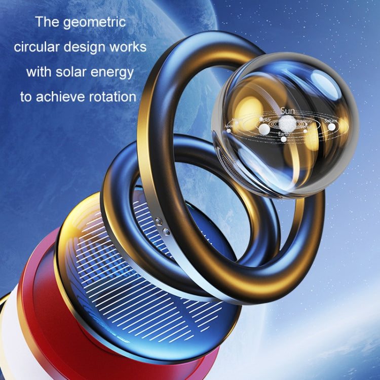 Interstellar Vast Solar Rotating Car Aromatherapy Ornaments, Color: Black