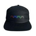 LED Luminous Advertising Hat DIY Words Pixel Lighting Rechargeable Bluetooth APP Control Scrolling Message Flexible Cap(Mixed Color Letter Black)