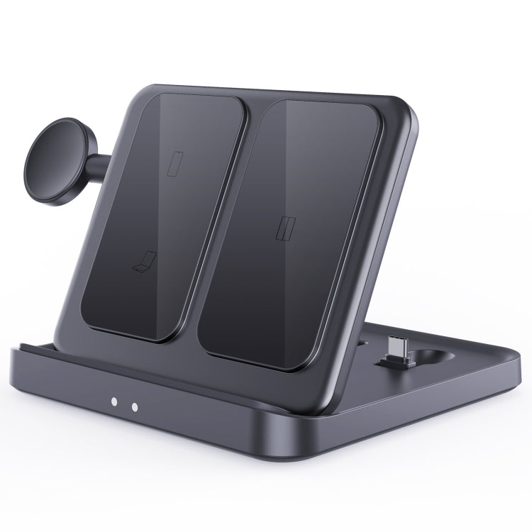 3 In 1 Wireless Charger For Samsung Galaxy Z Fold Mobile Phone Earphones & Smart Watches(Black)