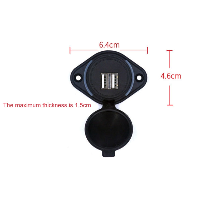 Dual USB 12V/24V Waterproof Modified Car Charger, UCC-310-2U 3.1A