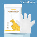6pcs /Pack KIMHOME Pet No-Rinse Gloves Wipes Dogs Cats Bathing Deodorizing Cleaning Dry Cleaning Pet Supplies