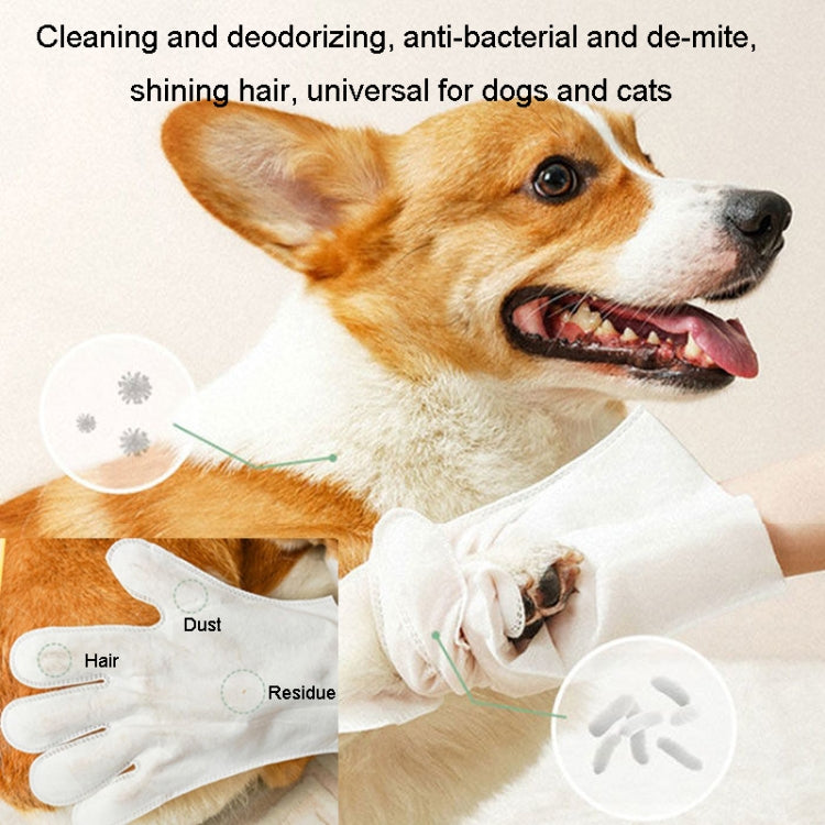 6pcs /Pack KIMHOME Pet No-Rinse Gloves Wipes Dogs Cats Bathing Deodorizing Cleaning Dry Cleaning Pet Supplies