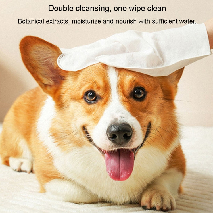 6pcs /Pack KIMHOME Pet No-Rinse Gloves Wipes Dogs Cats Bathing Deodorizing Cleaning Dry Cleaning Pet Supplies