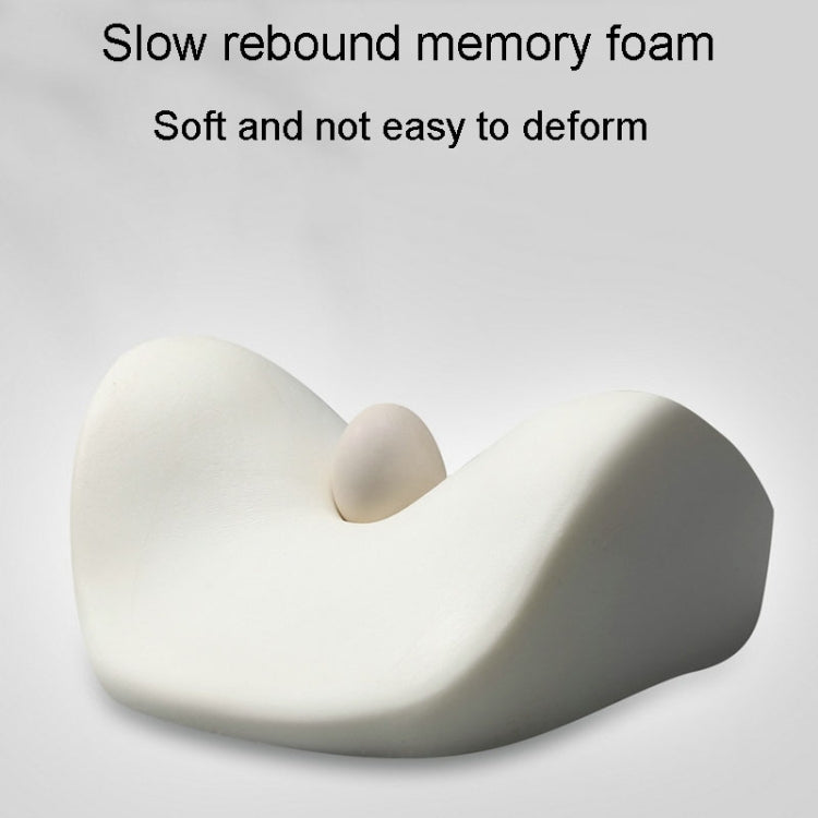 Automotive Memory Foam Backrest Headrest Car And Home Soft Cushion Lumbar Pillow Backrest, Style: Lumbar Cushion Black