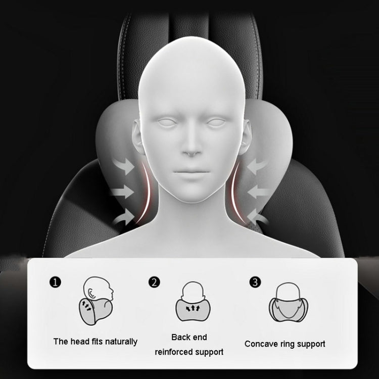 Automotive Memory Foam Backrest Headrest Car And Home Soft Cushion Lumbar Pillow Backrest, Style: Lumbar Cushion Black