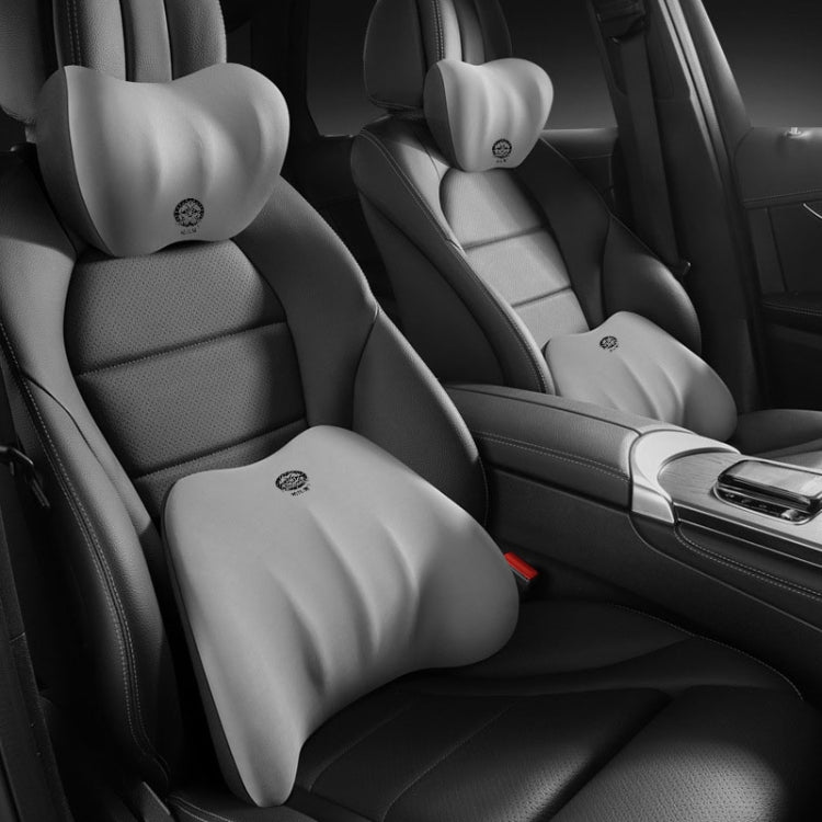 Automotive Memory Foam Backrest Headrest Car And Home Soft Cushion Lumbar Pillow Backrest, Style: Lumbar Cushion Black