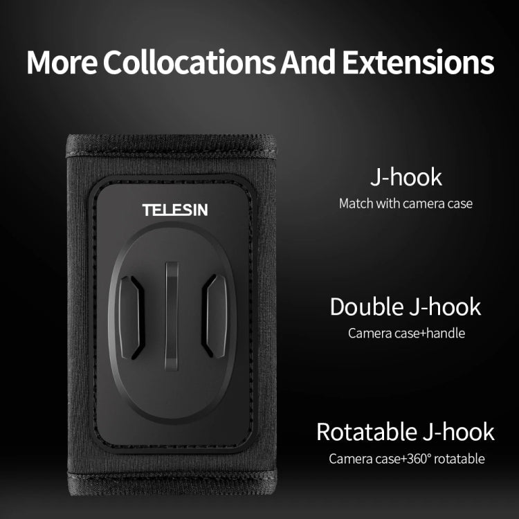 TELESIN Backpack Shoulder Strap Bracket Mount for GoPro Hero / Insta360 /  SJCAM / DJI Action Accessories, Spec: Only Strap Mount