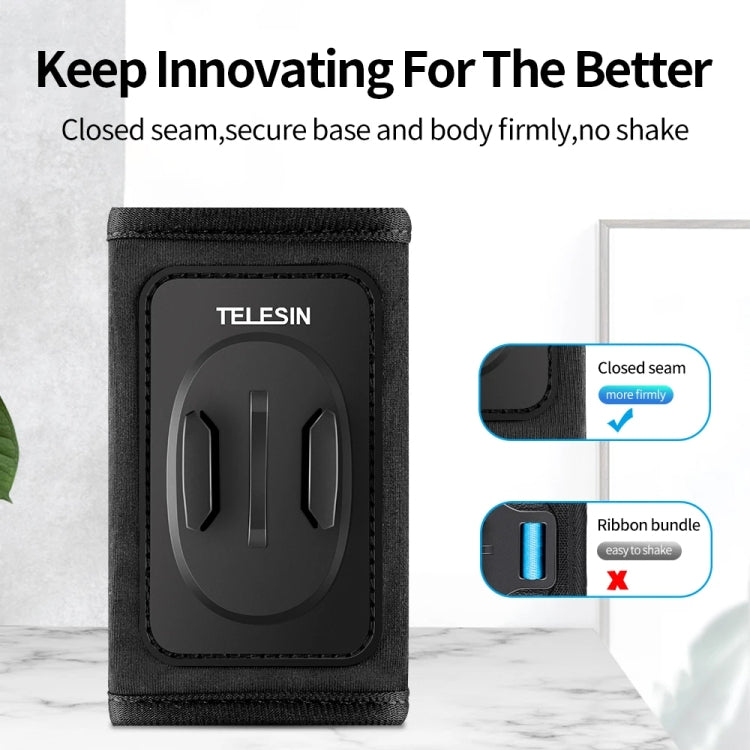 TELESIN Backpack Shoulder Strap Bracket Mount for GoPro Hero / Insta360 /  SJCAM / DJI Action Accessories, Spec: Set B