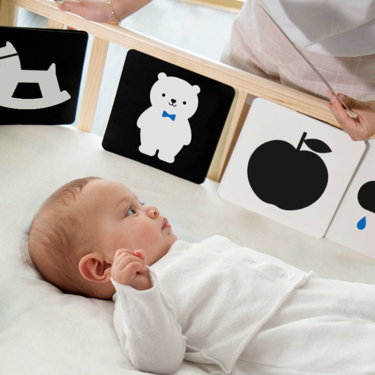 20pcs /Book Baby Early Learning Card Children Eye Care Visual Stimulation Card, Style: 2-order Black And Red