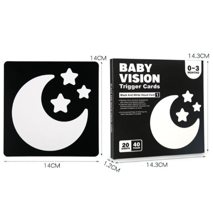 20pcs /Book Baby Early Learning Card Children Eye Care Visual Stimulation Card, Style: 4-order Real Object