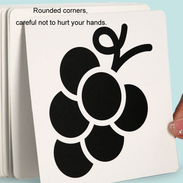 20pcs /Book Baby Early Learning Card Children Eye Care Visual Stimulation Card, Style: 1-order Black And White