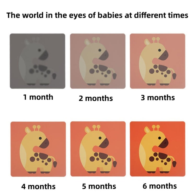 20pcs /Book Baby Early Learning Card Children Eye Care Visual Stimulation Card, Style: 2-order Black And Red