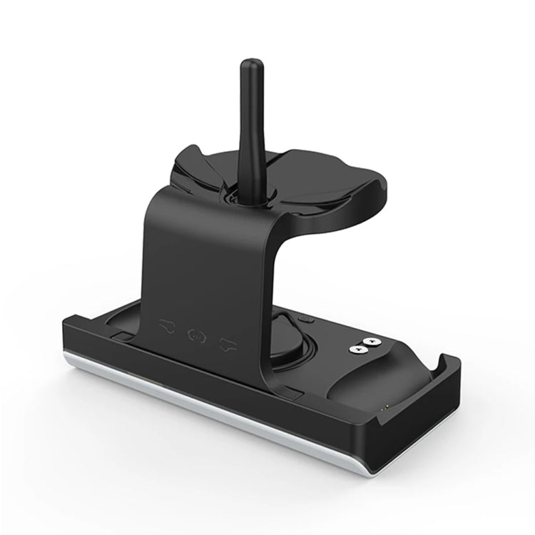 For Meta Quest 3 Headset Charging Base with Dazzle Lights VR Grip Charging Stand, White, Black