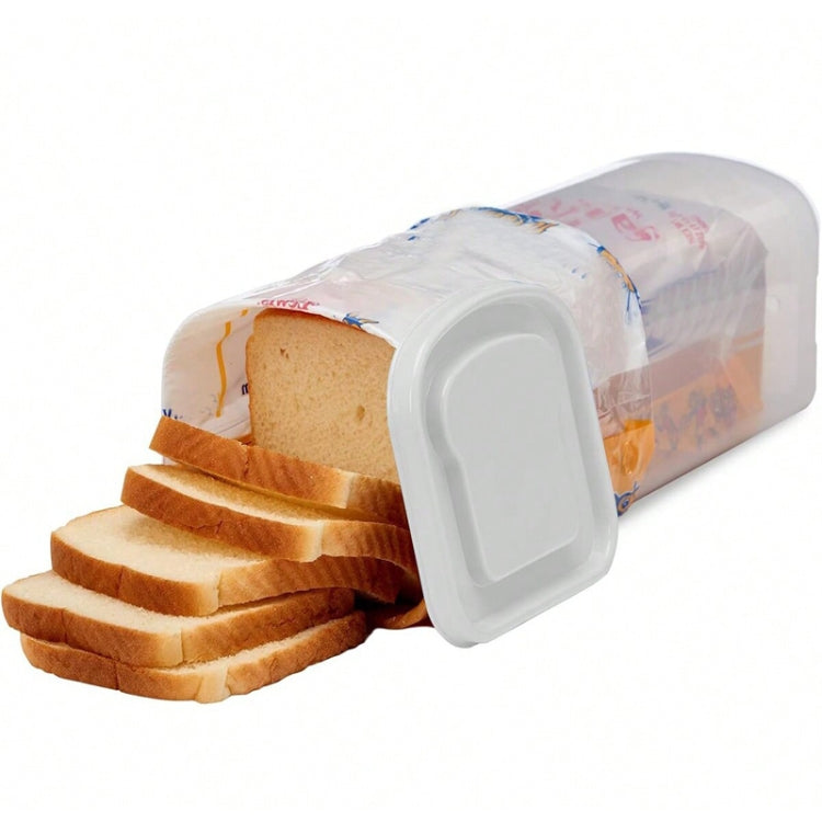 Bread Fresh Container Toast Storage Box Bread Storage Dispenser(White)