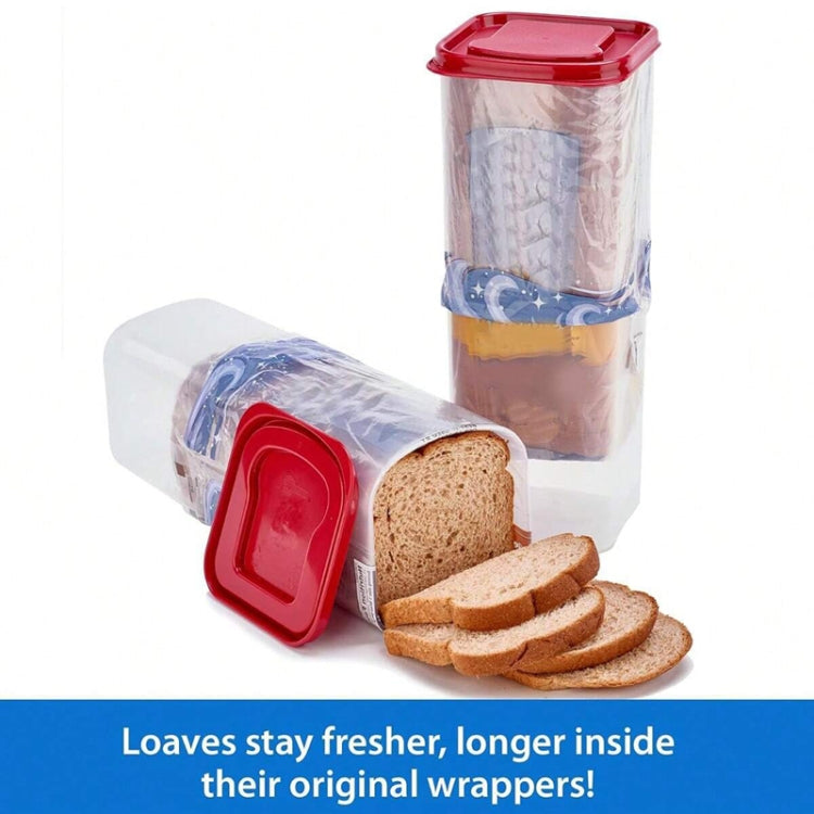 Bread Fresh Container Toast Storage Box Bread Storage Dispenser(White)