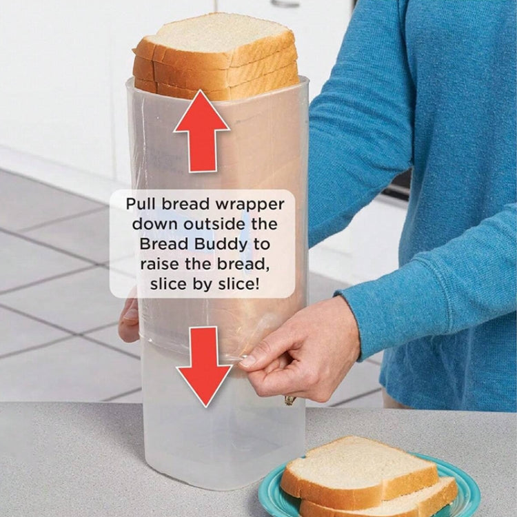 Bread Fresh Container Toast Storage Box Bread Storage Dispenser(White)