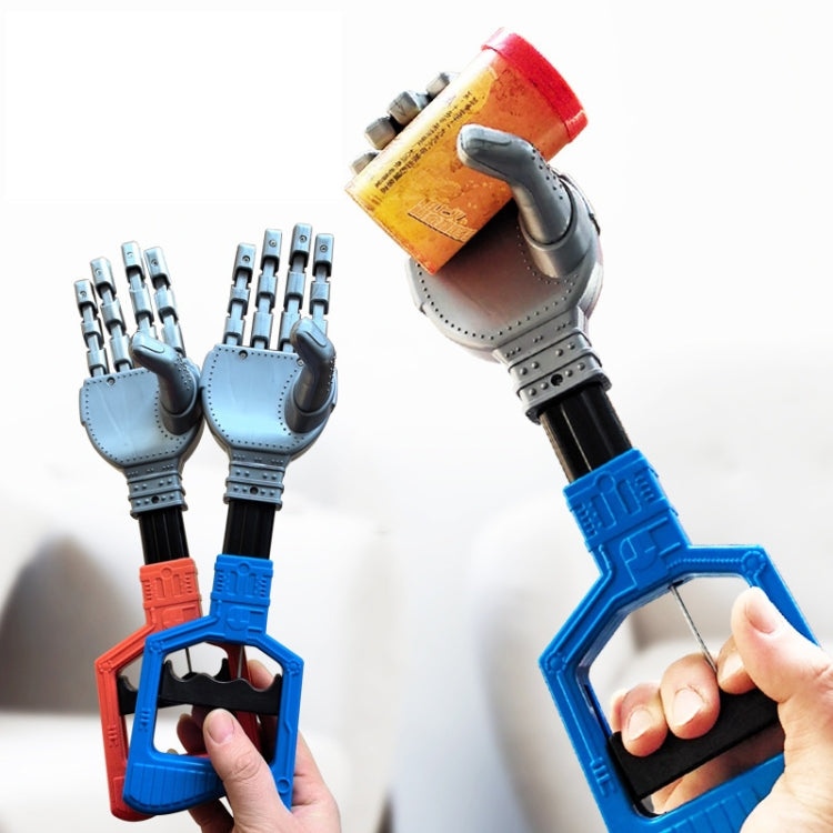 Robot Claw Hand Grabbing Stick Kids Wrist Strengthen Toy(Gray Red)