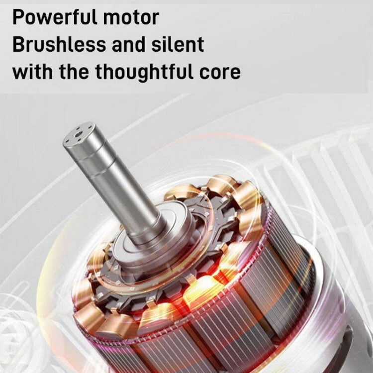 Desk Bladeless Humidification Electric Fan Six Gear Adjustable with LED Light Timing Function(White)