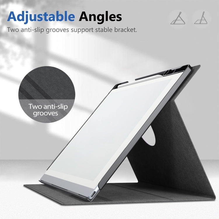 For ReMarkable 2 10.3 Inch 2020 Paper Tablet Case Multi-Viewing Adjustable Folding Book Folio Cover(Black)