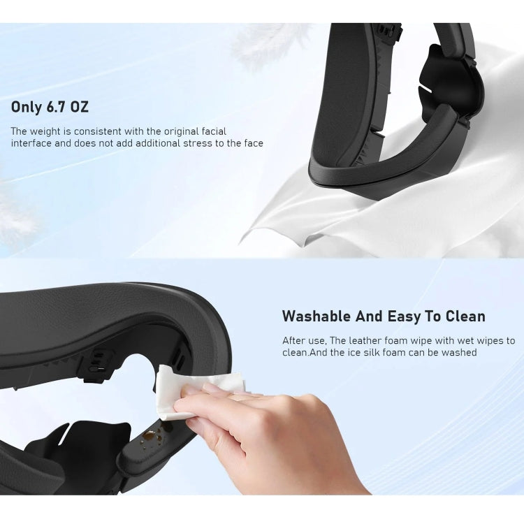 AMVR Q3FC1 For Meta Quest3 Mask Ice Silk Breathable Leather Material(Mask+1 Ice Silk)