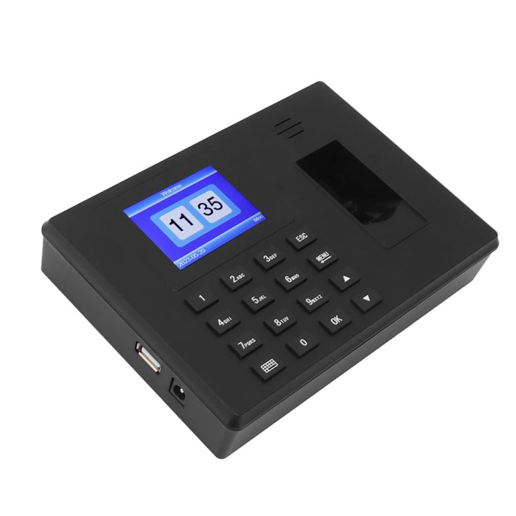 Fingerprint Recognition Voice Broadcast Smart Report Generation Attendance Machine, Model: Black UK Plug