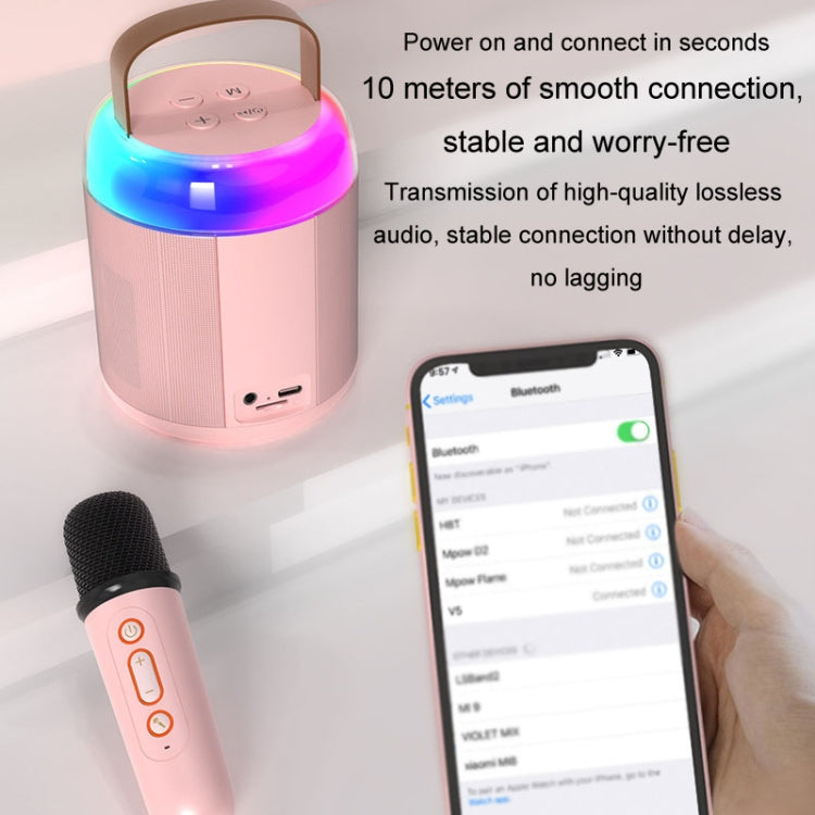 Home Portable Bluetooth Speaker Small Outdoor Karaoke Audio, Y1 White, Y1 Pink, Y1 Black