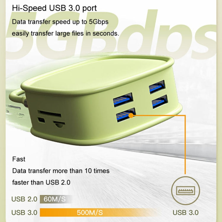 BS10H 10 In 1 Type-C Docking Station Multifunction USB Hub 100Gb Ethernet Port(Blue)