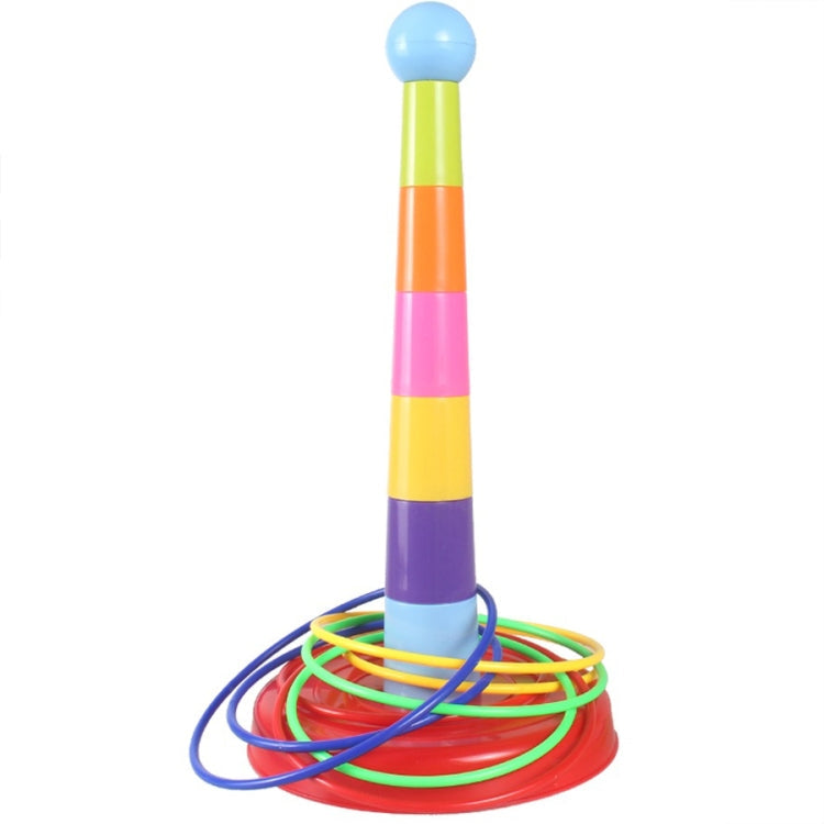 Night Market Stall Detachable Throwing Hoop Toys Children Parent-Child Games, Spec: 1 Tower 3 Circles