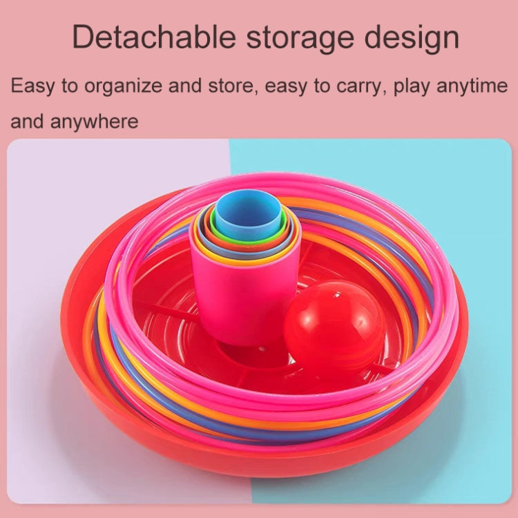 Night Market Stall Detachable Throwing Hoop Toys Children Parent-Child Games, Spec: 1 Tower 3 Circles