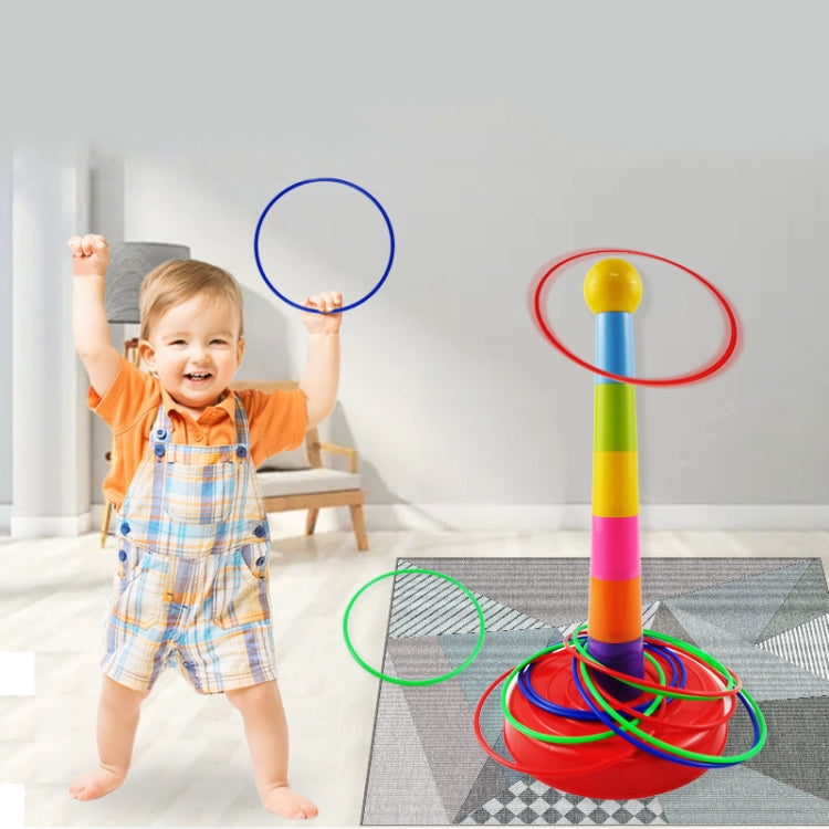 Night Market Stall Detachable Throwing Hoop Toys Children Parent-Child Games, Spec: 1 Tower 3 Circles