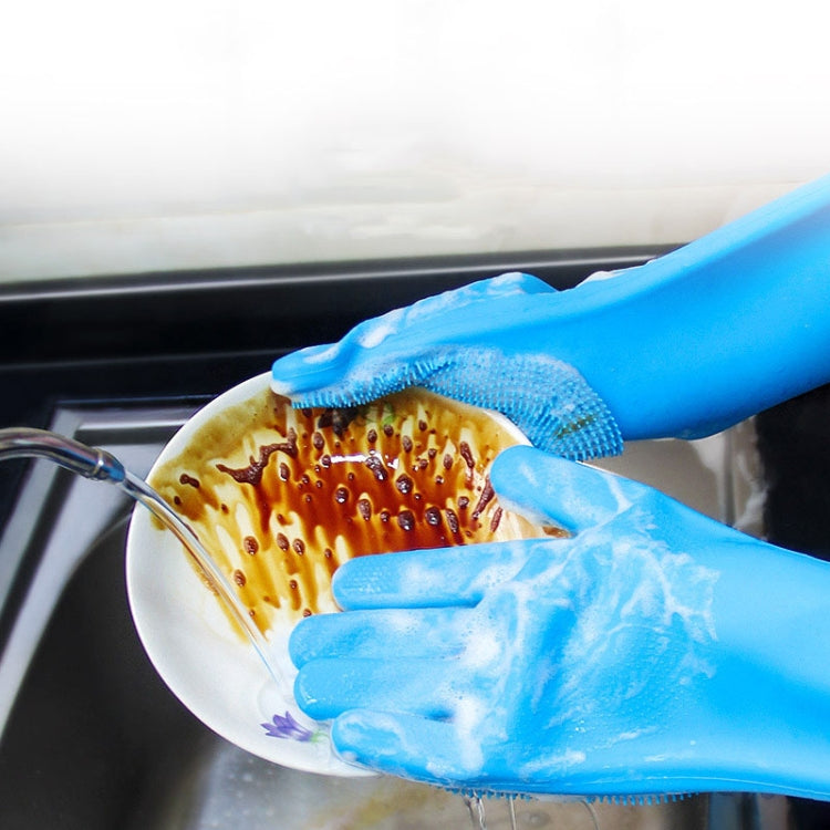 Kitchen Silicone Dishwash Gloves Male And Female Household Chores Cleaning Mitts, Size: 160g(Green)