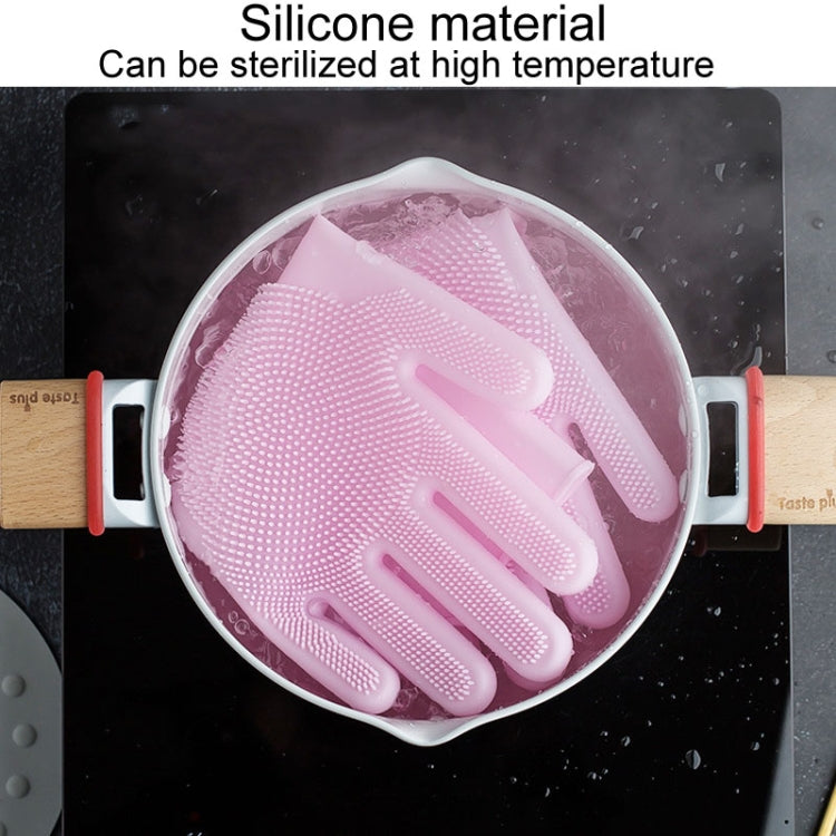 Kitchen Silicone Dishwash Gloves Male And Female Household Chores Cleaning Mitts, Size: 160g(Green)
