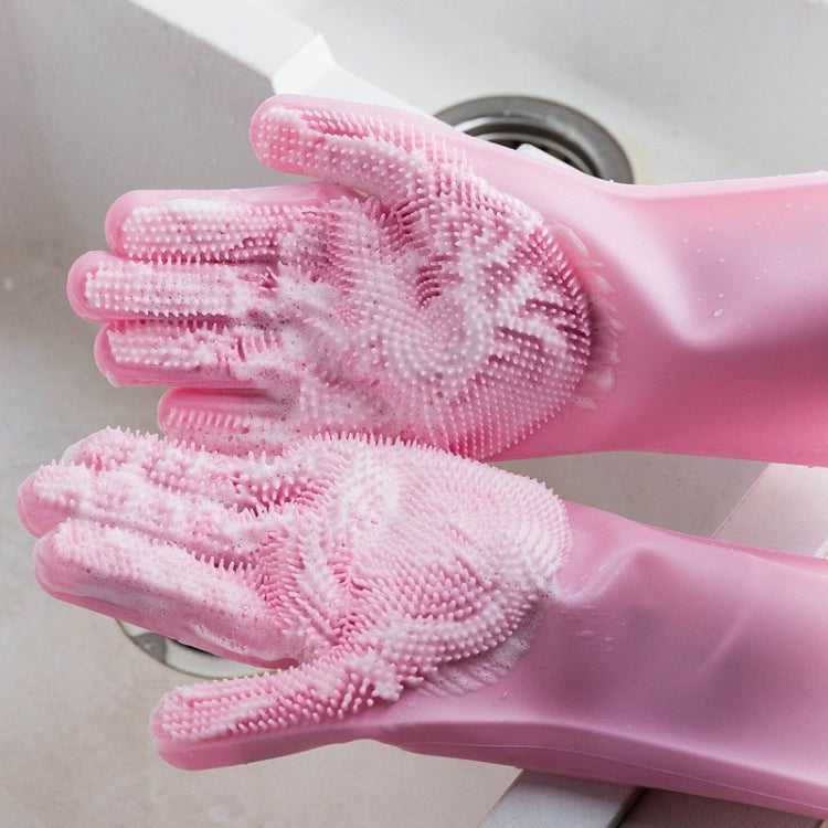 Kitchen Silicone Dishwash Gloves Male And Female Household Chores Cleaning Mitts, Size: 160g(Green)