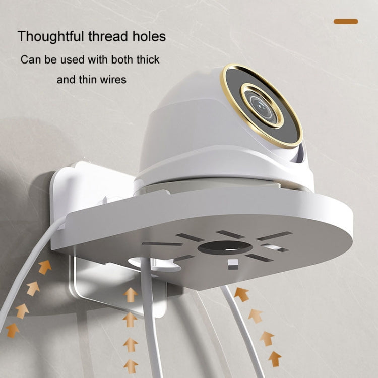 Traceless Wall Mounted Camera Bracket Home No-Punch Surveillance Rack Router Shelf(Transparent)