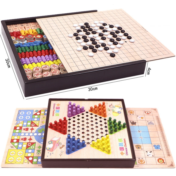 11 in 1 Wooden Multifunctional Parent-Child Interactive Children Educational Chessboard Toy Set