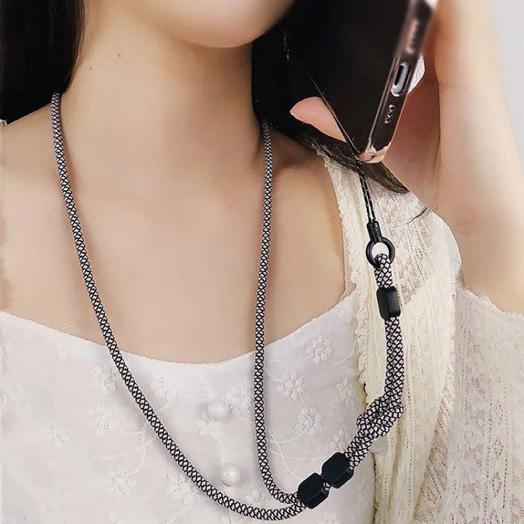 Dual-use Detachable Adjustment Mobile Phone Lanyard Anti-lost Wrist Rope(Black and Blue)