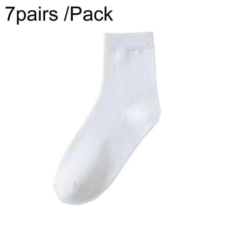 7pairs /Pack Man / Ladies Traveling Portable Single-Use Socks, Size: Medium Male(White)