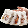 5pcs /Pack Cartoon Wood Pulp Sponge Wipe Kitchen Dishes Pots Dinnerware Scrubber(Random Style)